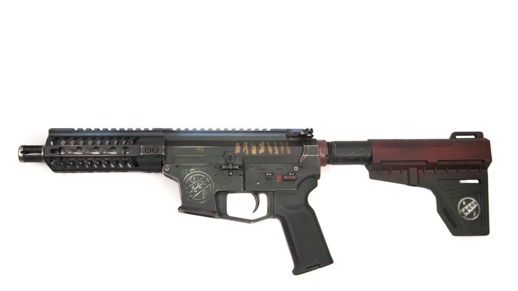 Angstadt UDP-9 AR Pistol with Custom Boba Fett Cerakote.