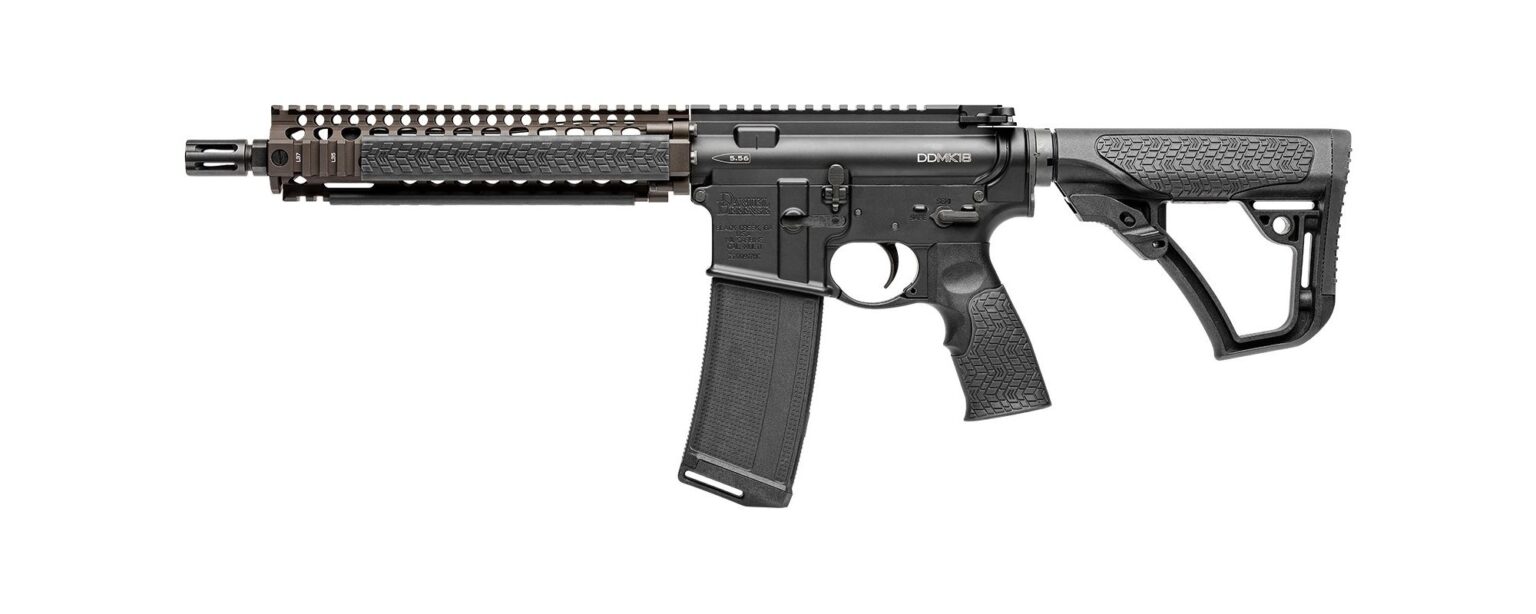 Daniel Defense MK18 SBR in flat dark earth with RIS II handguard