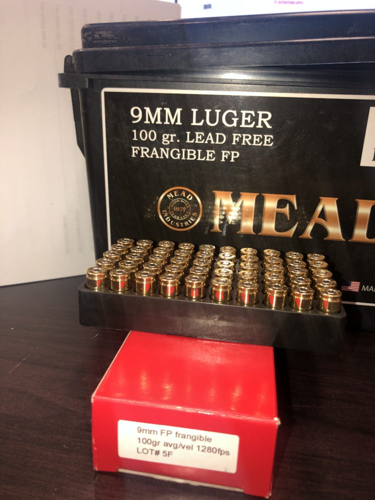 Mead Industeries 9 mm Luger 100 Gr. Frangible 50 rounds