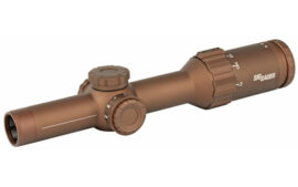 Sig Sauer TANGO6T Rifle Scope 1-6X24MM 30MM Main Tube Flat Dark Earth Dual Windhold Long Range Reticle Mrad Adjustments Capped Turrets FFP for sale at Western Sport