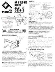 Law Tactical Folder Gen S Installation Instructions