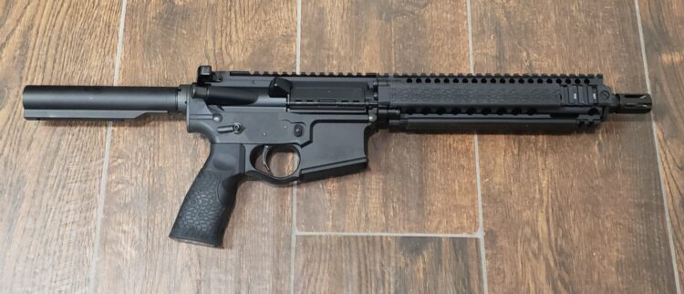 Rankin Industries MK18 pistol built on a Daniel Defense upper, photographed at Western Sport