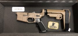 AR15 Pistol Complete Lower Receiver w/ A2 Grip & SBA3 Brace FDE for sale at Western Sport