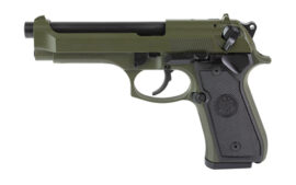 Beretta 92FS, 9MM, 4.9" Barrel, Olive Drab Green, 15 Rounds