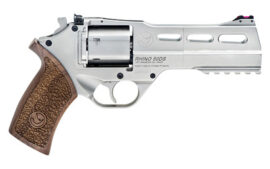 Chiappa Firearms Rhino 50DS Revolver, 357 Magnum/38 Special, 5" Barrel, Nickel Finish, 6 Rounds