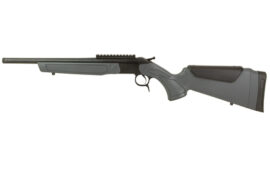 CVA Scout Gen 3, Single Shot Rifle, 16.5" Threaded Barrel, Black, Gray Synthetic Furniture, 1 Round