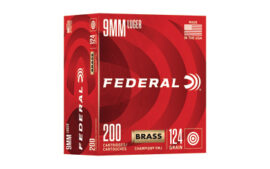 Federal Champion, 9MM, 124 Grain, 200 Round Box