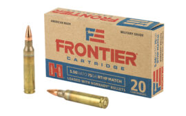 Frontier Cartridge Lake City, 5.56 NATO, 75 Grain, Boat Tail Hollow Point Match, 20 Round Box