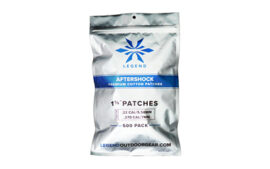 Legend Outdoor Gear Aftershock, Cotton Patches, 1 1/8" Square, White