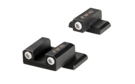 Night Fision Standard Height Night Sights, Tritium with White Ring Front Sight, Tritium White Ring Rear Sight