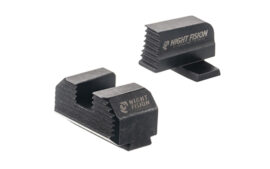Night Fision Optics Ready Stealth Series Sights, Black Front and Rear Sights, Black