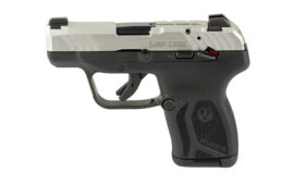 Ruger LCP MAX, 380ACP, 2.8" Barrel, Matte Stainless Finish with Polished Sides, Black Frame