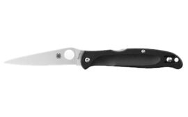 Spyderco Charisma, Folding Knife, 2.98" Drop Point Blade, 6.8" Overall Length, Silver, Black FRN Handle