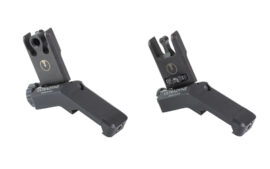 Ultradyne USA C2 Folding Front and Rear Offset Sight Combo-Aperture, Black