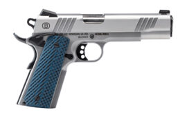 Bersa B1911, Blue Stainless, 45ACP, 5" Barrel, Brushed Stainless Steel Finish, Black Trim, Ambidextrous Safety