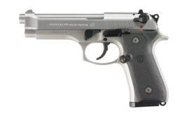 Beretta 92FS, INOX, 9MM, 4.9" Barrel, Silver INOX Finish, 10 Rounds
