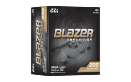 CCI Ammunition Blazer Brass, 9MM, 124 Grain, 200 Round Tray