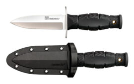 Cold Steel Mini Leatherneck, Fixed Blade Knife, 3.5" Spear Point Dagger Blade, 6.75" Overall Length, Silver
