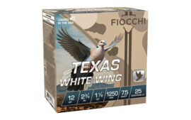 Fiocchi Ammunition Texas White Wing, 12 Gauge, 2.75", 100 Round Box
