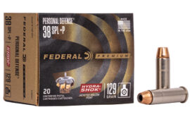 Federal Hydra-Shok, 38 Special, 129 Grain, Hollow Point, 20 Round Box