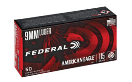 Federal American Eagle, 9MM, 115 Grain, 50 Round Box