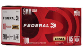 Federal Champion, 9MM, 115 Grain, 100 Round Box