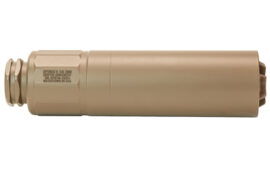 Griffin Armament Optimus 6 Taper Mount, Suppressor, 6.68" Length, 1.73" Diameter, Stainless Steel Construction, 6MM Tpr FDE