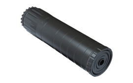 LanTac USA LLC M-SPEC556S, Suppressor, 6" Long, 1.677" Diameter, 17-4 Stainless Steel Construction, Black