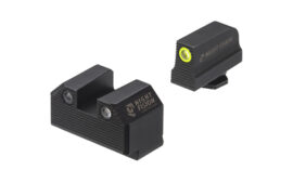 Night Fision Optics Ready Stealth Series Sights, Black Rear Sight, .220"-.227" Blade Height, Black