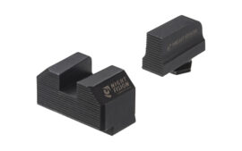 Night Fision Optics Ready Stealth Series Sights, Black Front and Rear Sights, .220"-.227" Blade Height, Black
