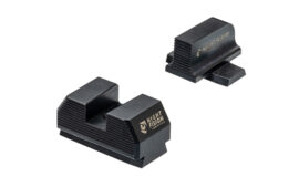 Night Fision Optics Ready Stealth Series Sights, Black Front and Rear Sight, .240"-.238" Blade Height, Black