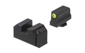 Night Fision Optics Ready Stealth Series Sights, Black Rear Sight, .290"-.313" Blade Height, Black