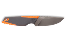 Outdoor Edge Vantex, Fixed Blade Knife, 4" Drop Point Blade, 8.8" Overall Length, Gray Blade