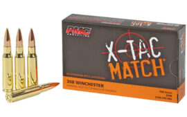 PMC Ammunition XTAC Match, 308 Winchester, 168 Grain, 20 Round Box