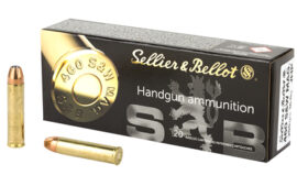 Sellier & Bellot Pistol, 460 S&W, 255 Grain, Jacketed Hollow Point, 20 Round Box