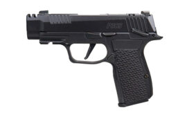Sig Sauer P365-LUXE, 380 ACP, 3.1" Barrel, Cerakote Finish, Pearlescent Black, XRAY3 Day/Night Sights, CA Manual Safety