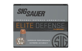 Sig Sauer Elite Performance V-Crown, 45 ACP, 230 Grain, Jacketed Hollow Point, 20 Round Box