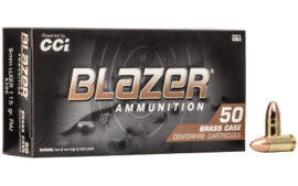 Blazer Ammunition Blazer Brass, 9mm, 115 Grain, 50 Round Box