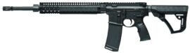 Daniel Defense DDM4 MK12 rifle in black with 18 inch DLC-coated stainless barrel and rifle-length gas system, right side view