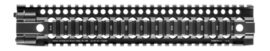 Daniel Defense DDM4 Rail 12.0 one-piece quad rail in black, side view