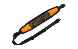 Muddy Trail Blazer Lightweight Sling, Adjustable Length, Black and Mossy Oak Bottomland