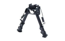 XTS Bipod, Tactical Rifle Bipod, Folding and Rotating, 5.5"-7.4", Black
