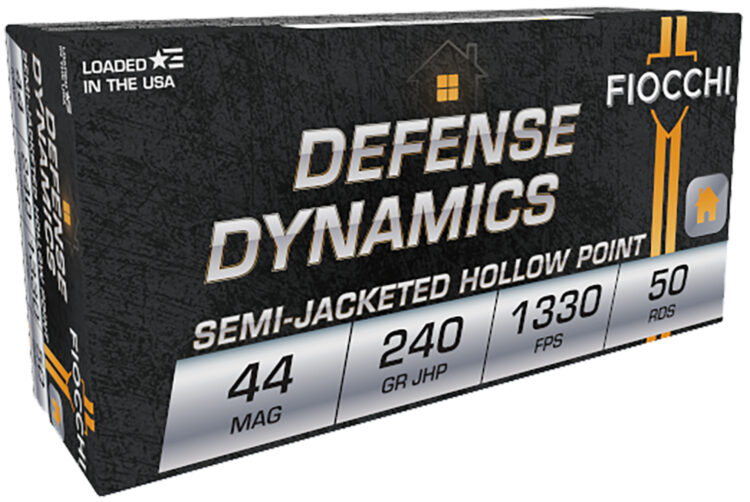 Fiocchi Ammunition Defense .44 Rem Mag 240 gr Ammo, 50 Rounds