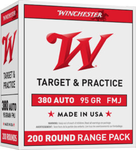 Winchester Repeating Arms USA .380 ACP 95 gr Ammo, 200 Rounds